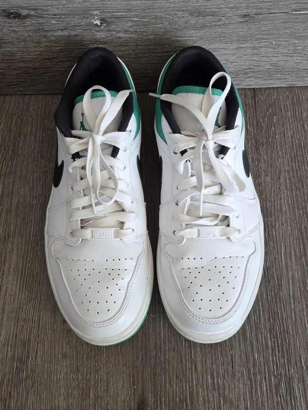 Air Jordan 1 Low Lucky Green White Black 553558-129 Men’s US 8